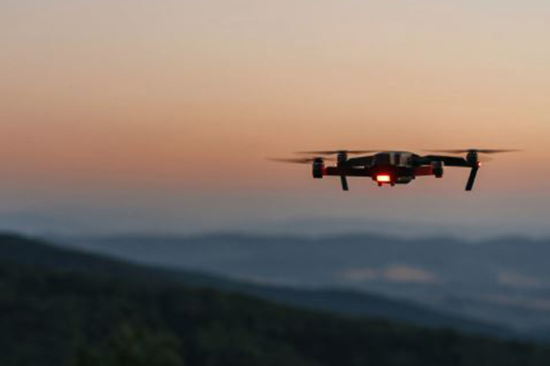 Drone flying.