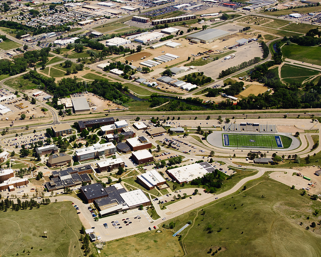 The flight includes an overview of campus, the Black Hills and the outskirts of town and counts toward flight hours. 