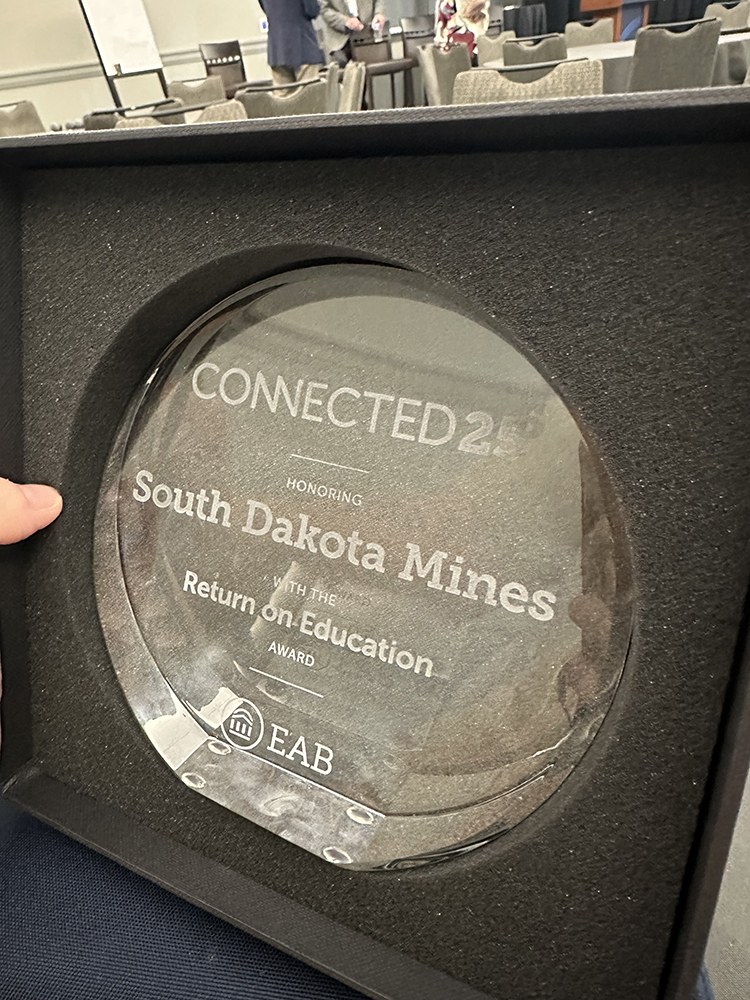 EAB named Mines the winner of its Return on Education award, which recognizes an institution that has seen significant and measurable results from its efforts to help students persist, graduate and thrive.