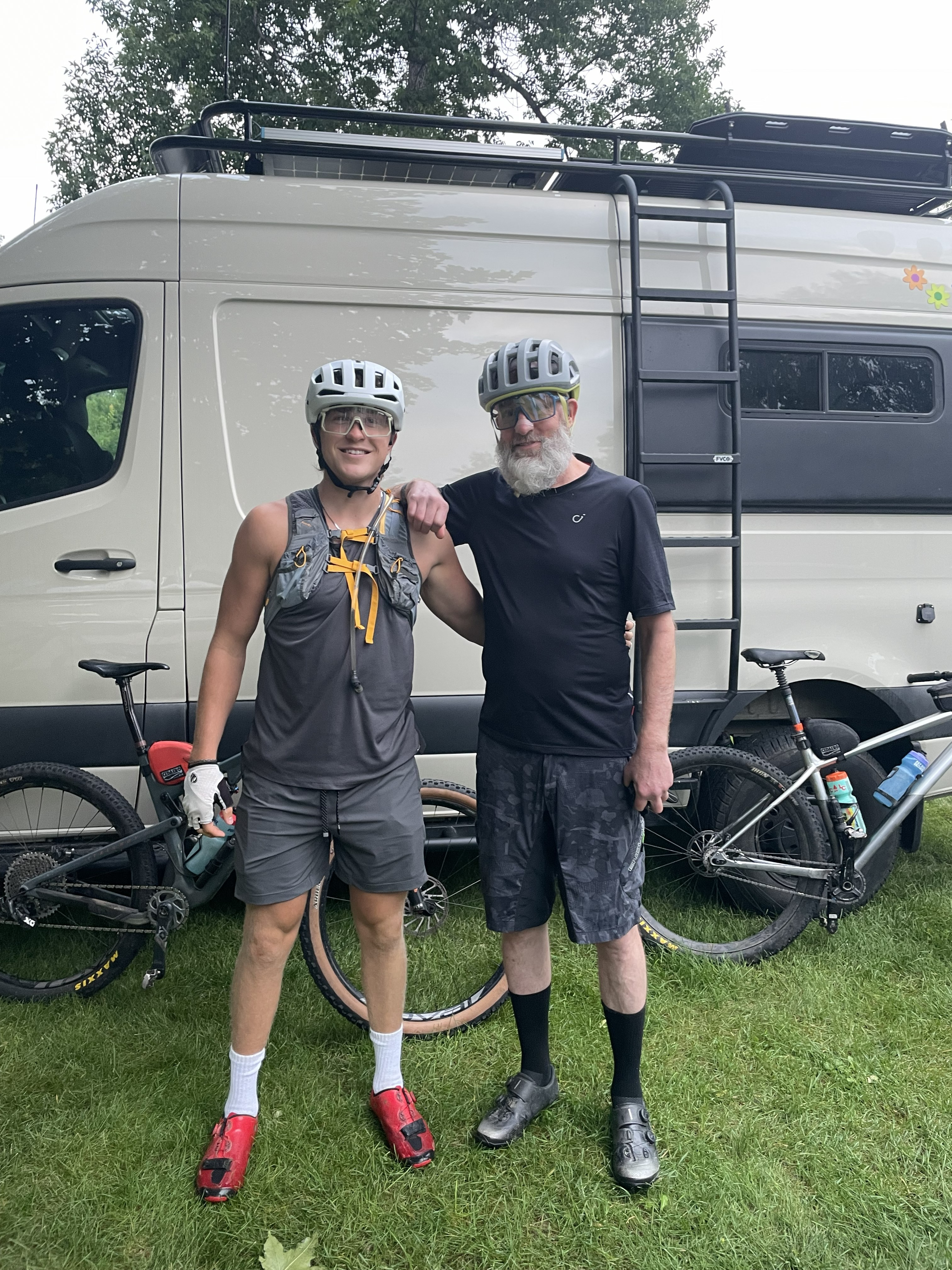 He recently completed the Dakota 5-0 mountain bike race, a challenging singletrack race in Spearfish, with his son Zander, a freshman civil and environmental engineering major at Mines. 