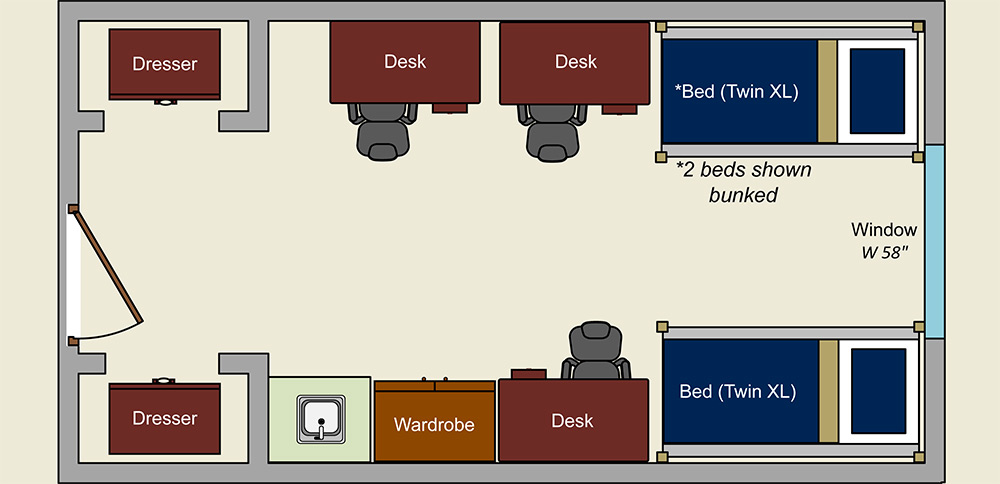 Peterson Hall Tripple Floorplan