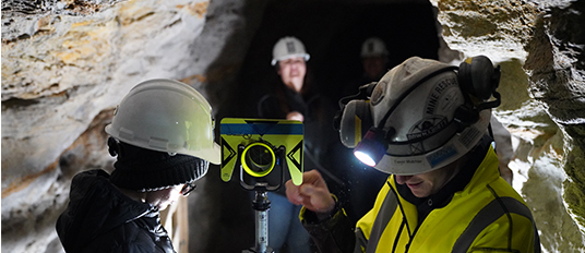 South Dakota Mines students working underground.