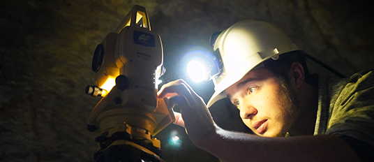 South Dakota Mines students conducting projects underground